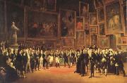 Francois-Joseph Heim Charles X Distributing Awards to the Artists Exhibiting at the Salon (mk05) oil on canvas